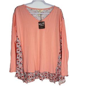 Matilda Jane Boho Floral Peasant Top Cottagecore Tunic Blouse Ditsy Floral S